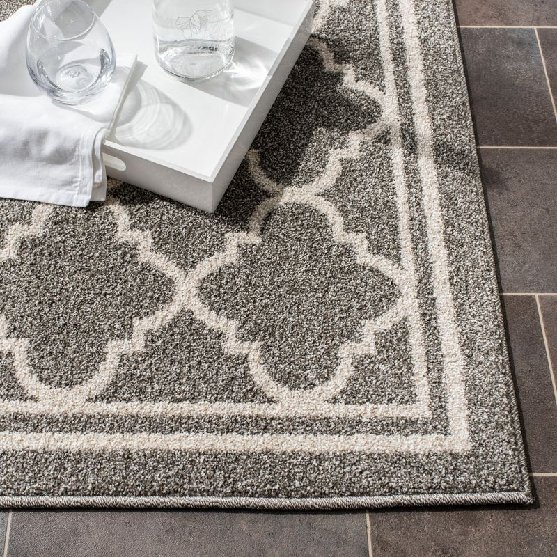 Amherst AMT422 Power Loomed Indoor Runner Rug - Dark Grey/Beige - 2'3"x11' - Safavieh