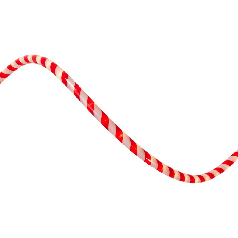 Northlight 18' Red and White Striped Candy Cane Outdoor Christmas Rope Lights