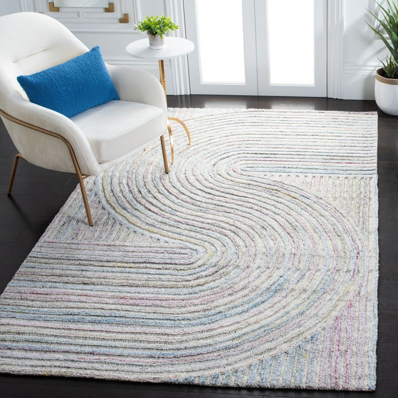 Southampton SHA301 Hand Tufted Indoor Area Rug - Pink/Blue - 5'x8' - Safavieh
