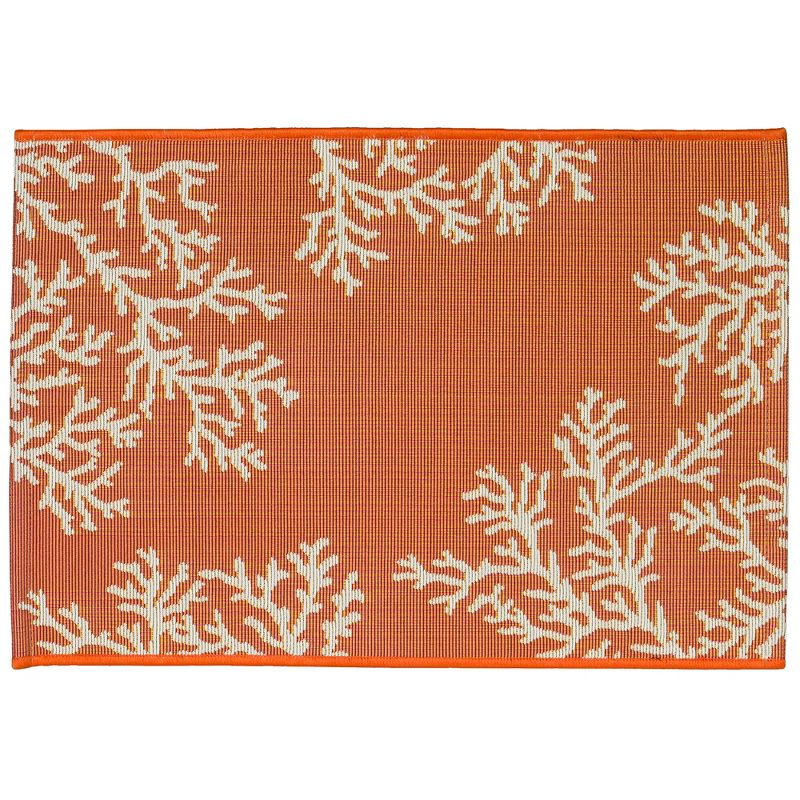 Liora Manne Esencia Coral Edge Indoor/Outdoor Mat Sunset 2' x 2'10"