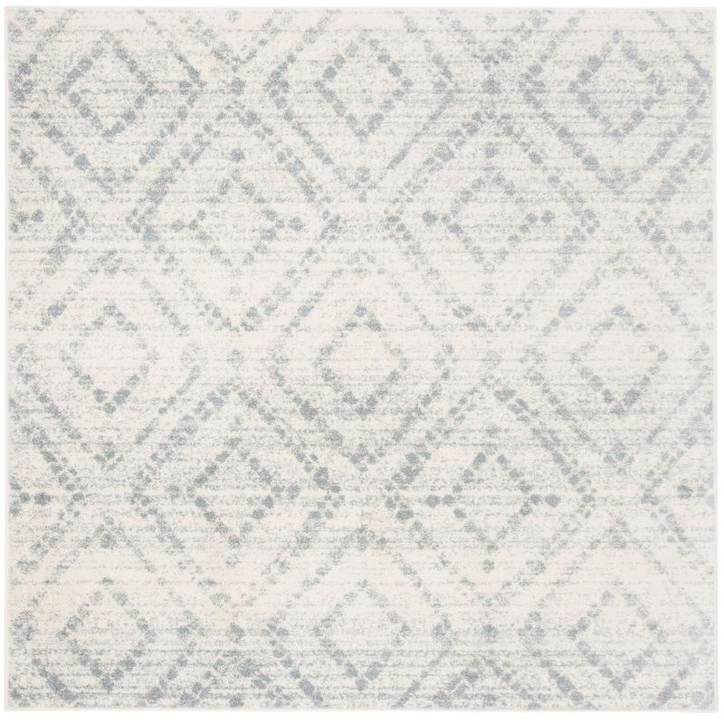 Adirondack ADR131 Machine Made Indoor Area Rug - Ivory/Light Blue - 6'x6' - Safavieh