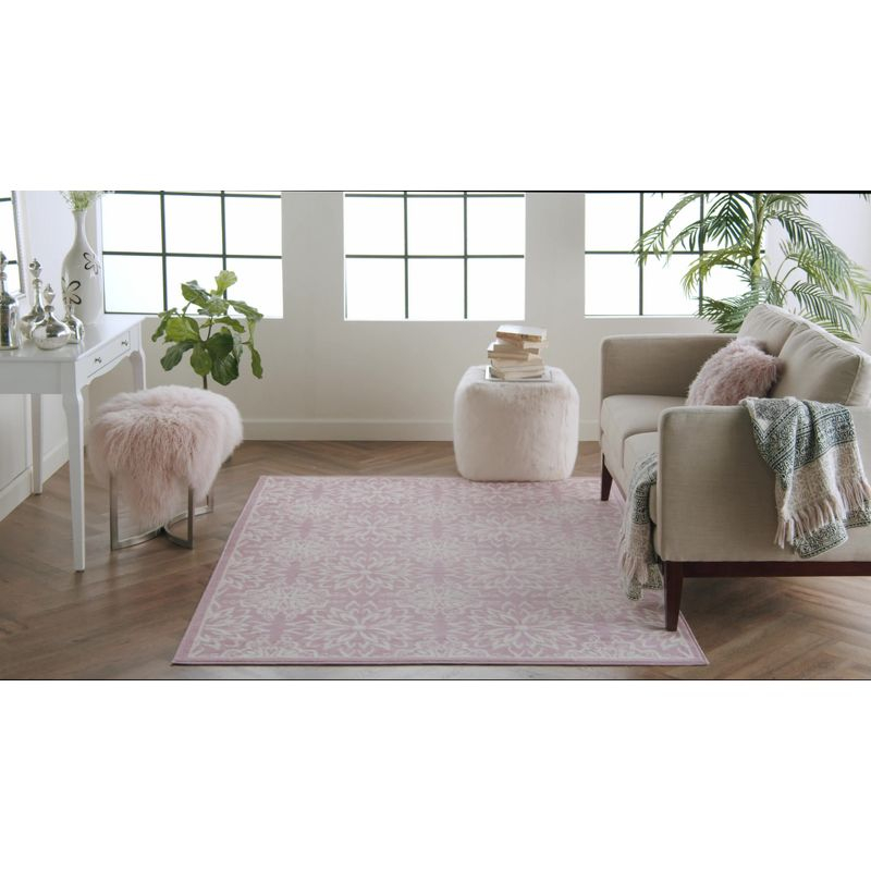 Nourison Jubilant 2' x 4' Ivory Blue Farmhouse Indoor Rug