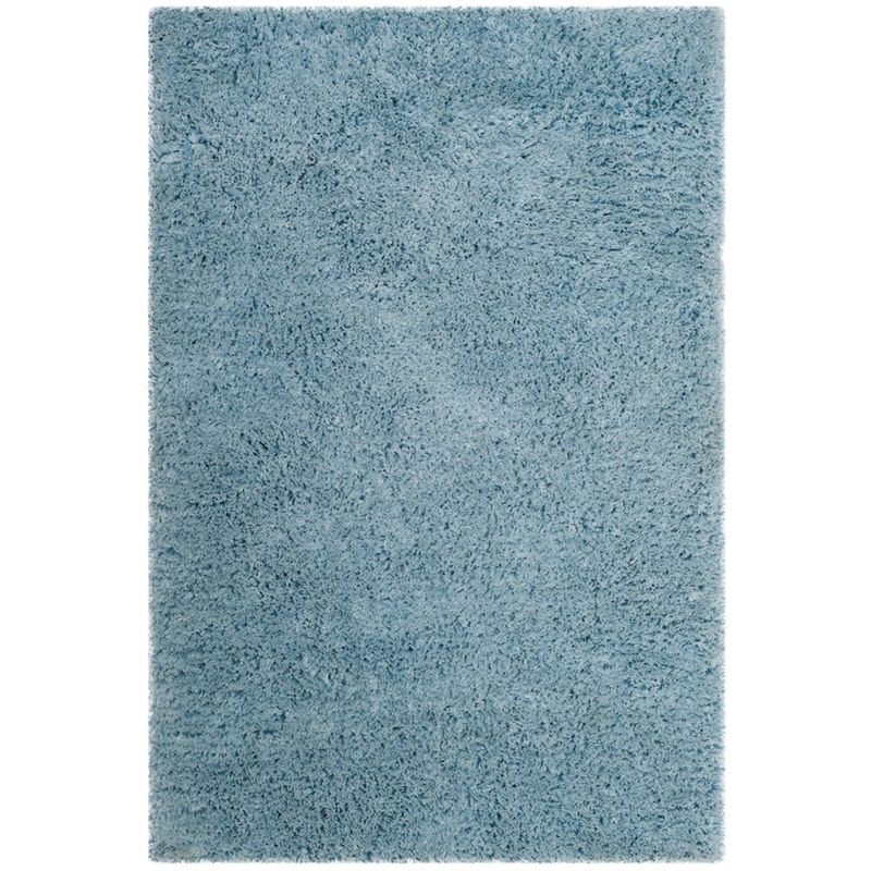 Sheep Shag SSG212 Hand Woven Area Rug - Aqua - 4'x6' - Safavieh.
