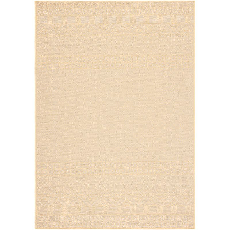 Courtyard CY6235 Power Loomed Indoor and Outdoor Area Rug - Gold/Beige - 6'7"x9'6" - Safavieh