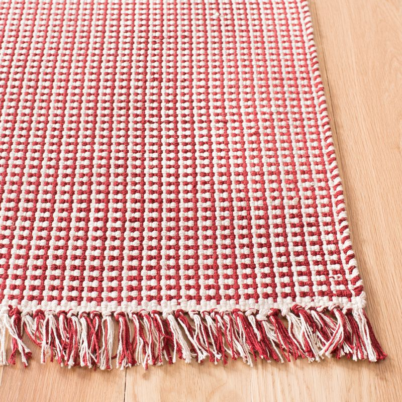 Montauk MTK340 Hand Woven Indoor Accent Rug - Ivory/Red - 4'x4' - Safavieh