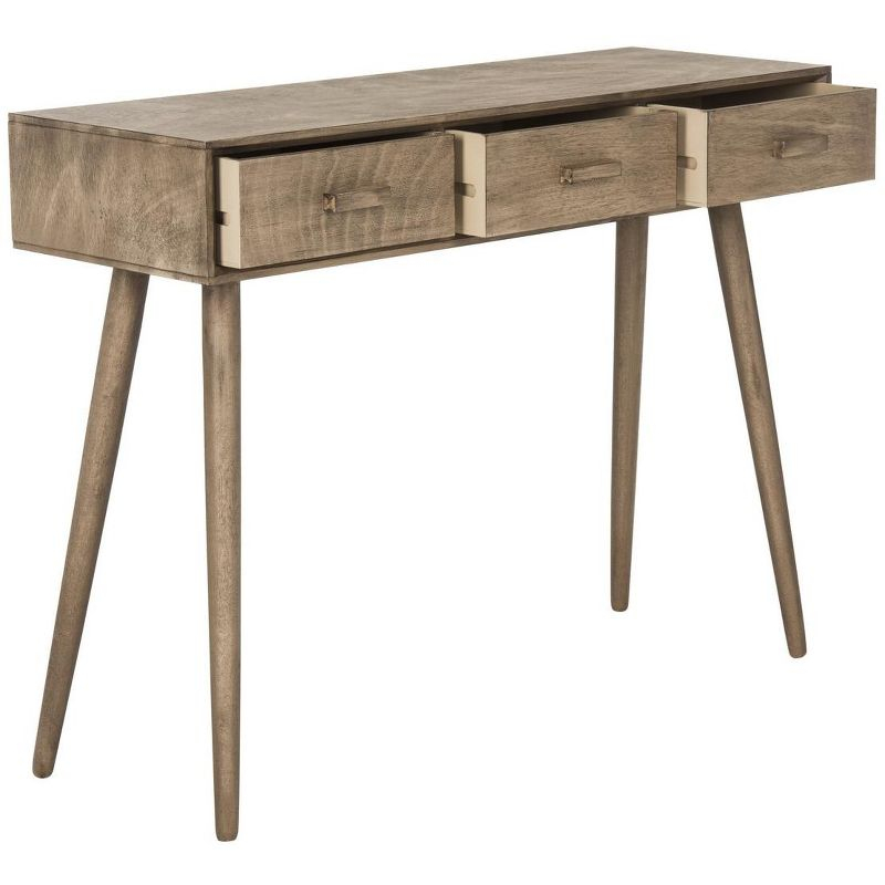 Albus 3 Drawer Console Table - CNS5701B - Brown - Safavieh
