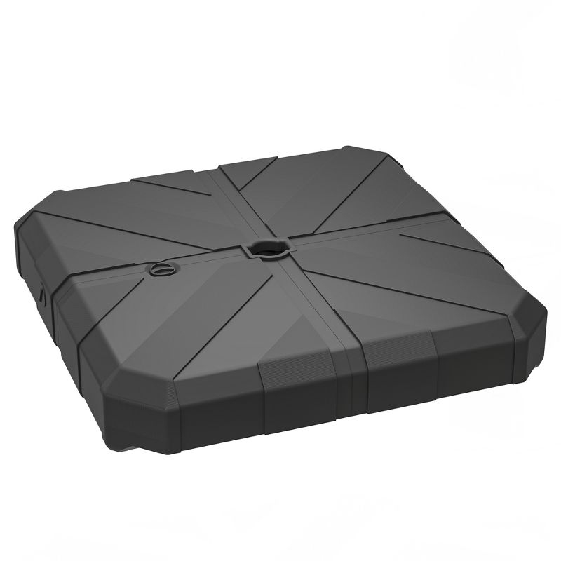 Outsunny Cantilever Offset Umbrella Base, Heavy Duty Outdoor Umbrella Stand Base, Sand/Water Filled Patio Umbrella Base for Garden, Poolside, Black