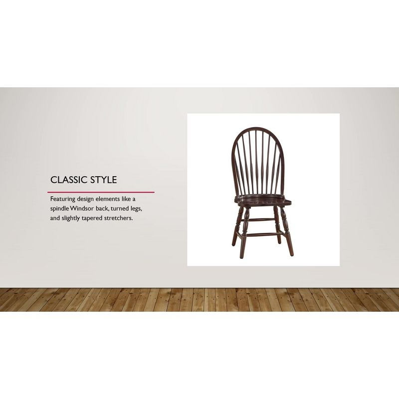 Carolina Living Garner Windsor Chair Espresso Brown: Solid Wood, Armless, 300 lbs Capacity