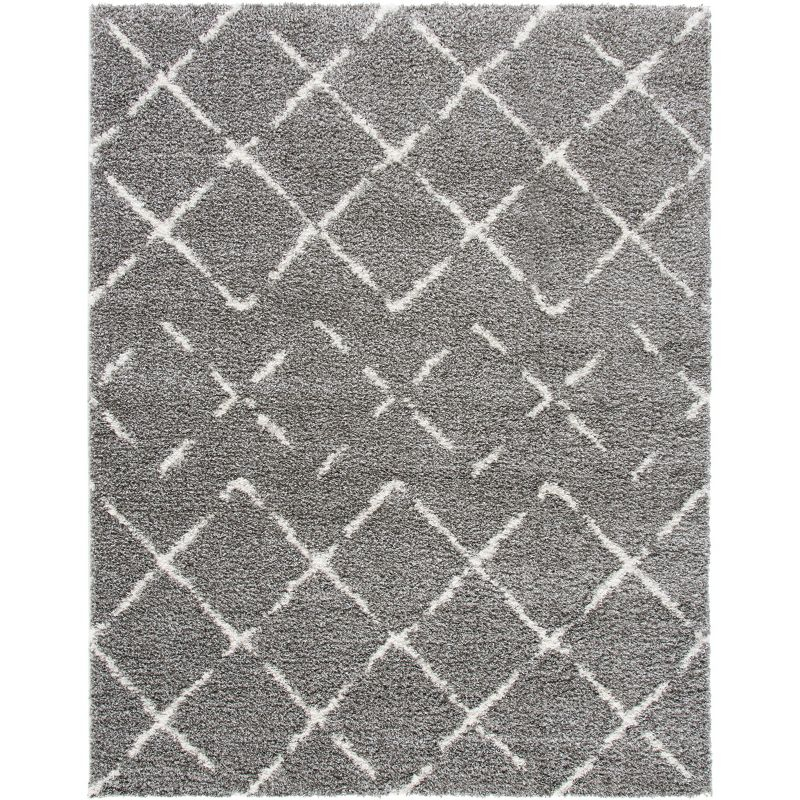 Arizona Shag ASG743 Power Loomed Indoor Area Rug - Brown/Ivory - 6'7"x9'2" - Safavieh