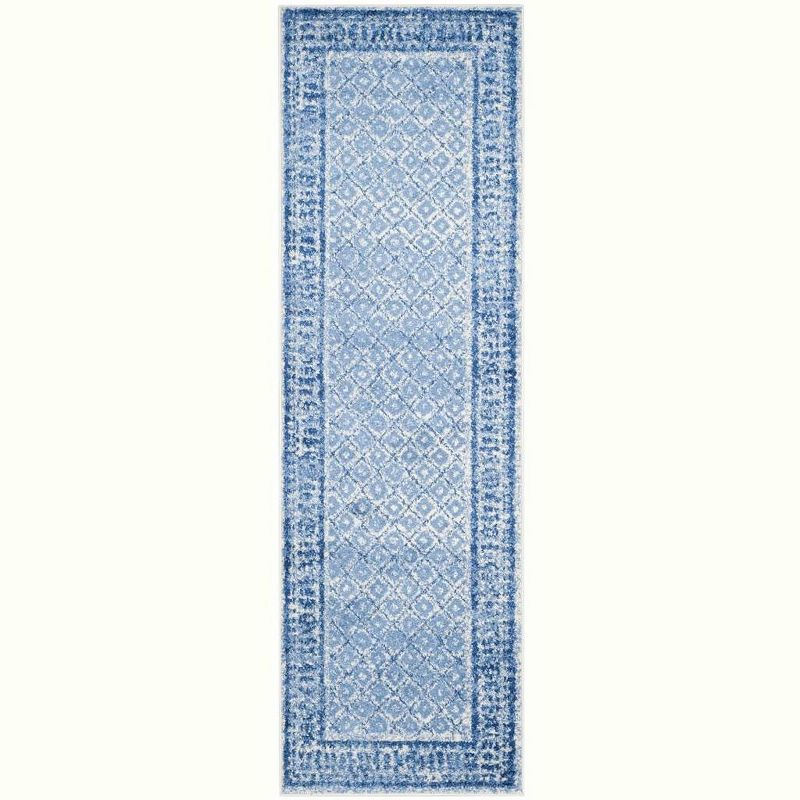 Adirondack ADR110 Machine Made Indoor Runner - Silver/Blue - 2'-6"x8' - Safavieh