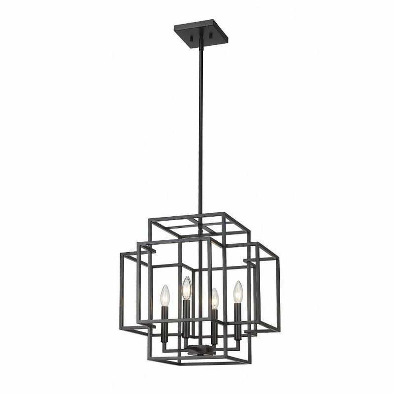Z-Lite Titania 4 - Light Chandelier in  Matte Black