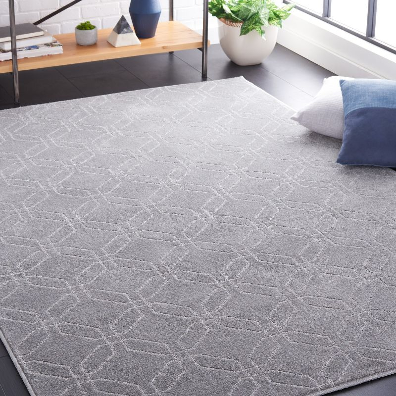 Pattern and Solid PNS406 Power Loomed Area Rug - Grey - 5'3"x7'6" - Safavieh.