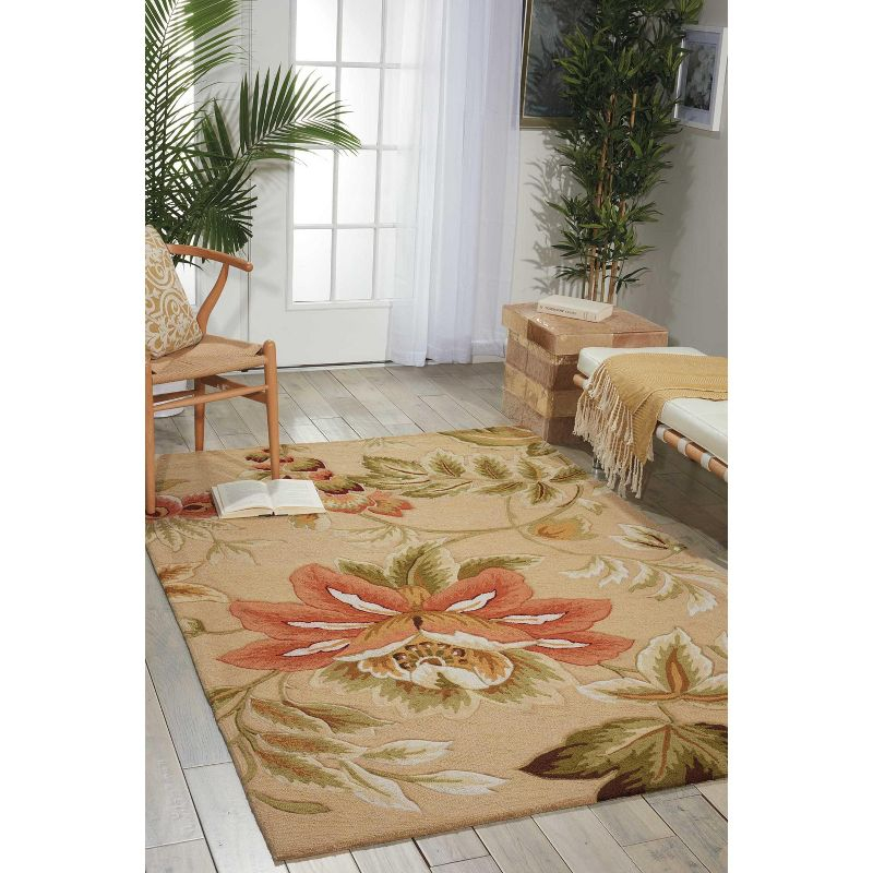 Nourison Fantasy Beige Area Rug FA11 5' x 7'6"