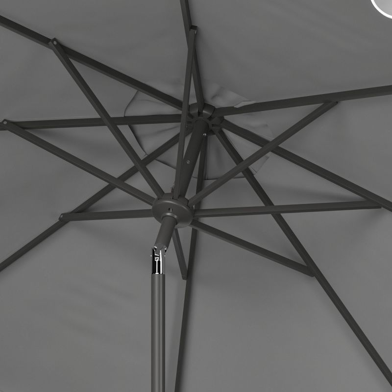 Venice 11Ft Round Crank Umbrella - PAT8110 - Grey - Safavieh