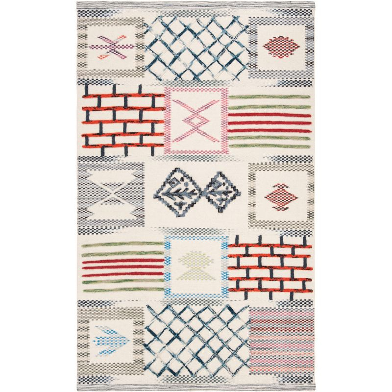 Kenya KNY913 Hand Knotted Rectangle Global Area Rug - Ivory - 6' X 9' - Safavieh.