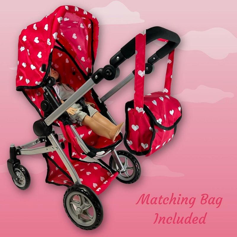 The New York Doll Collection Convertible Combo Baby Doll Stroller