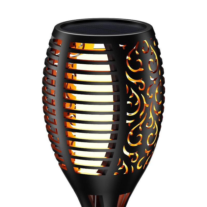 XODO FL1 Solar Outdoor Lights, 4-PK Solar Flickering Light, Pathway Lighting