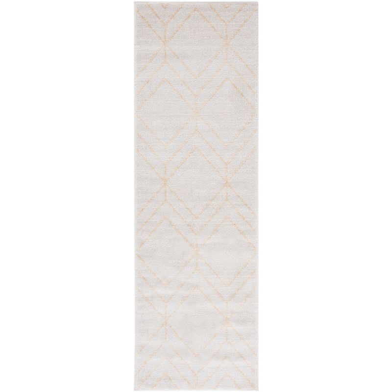Adirondack ADR241 Non-Shedding Power Loomed Indoor Runner Rug - Ivory/Gold - 2'6"x8' - Safavieh