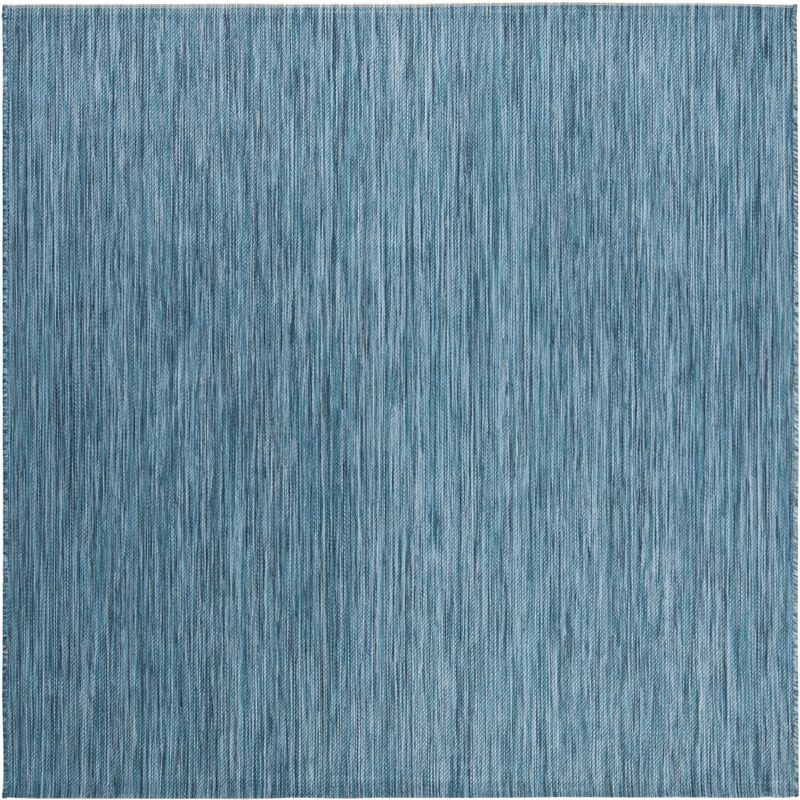 Beach House BHS218 Power Loomed Indoor/Outdoor Area Rug - Blue - 6'7"x6'7" - Safavieh
