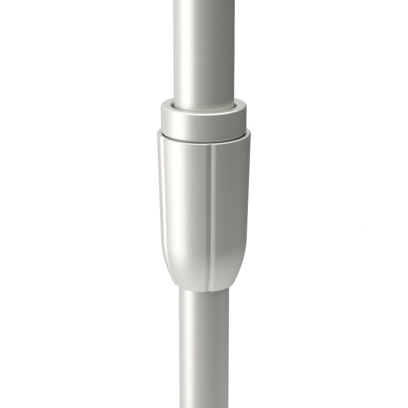 36"-66" Umbra Anywhere Curtain Rod Nickel Finish: Adjustable Tension Rod, Metal, Smooth Surface, Silver