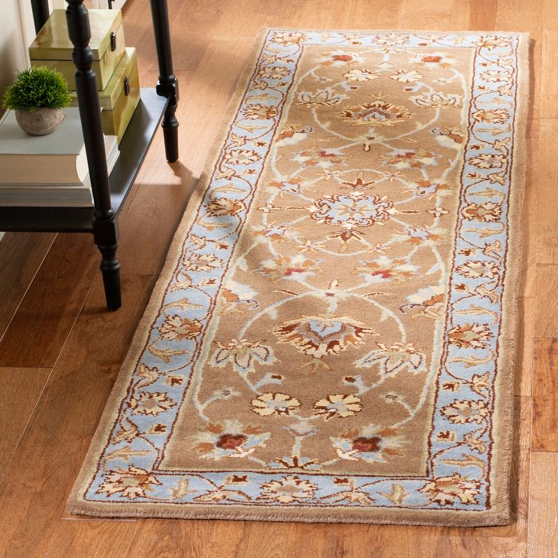 Heritage HG821 Handmade Accent Rug - 2'3"x4' - Beige/Blue - Safavieh