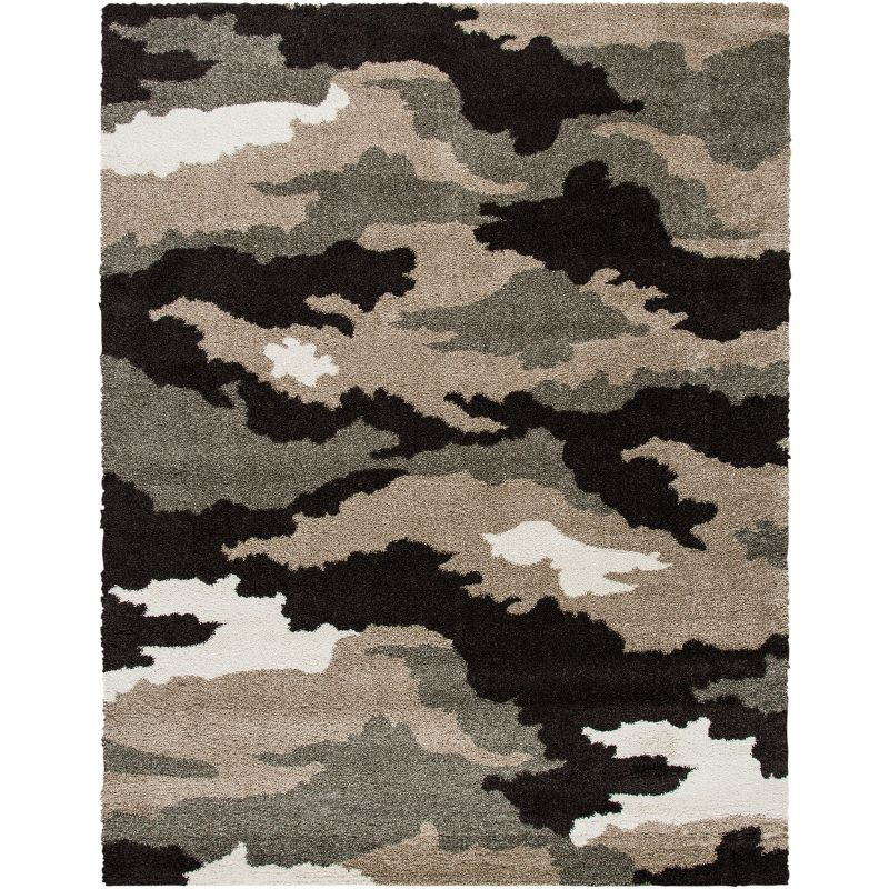Florida Shag SG453 Power Loomed Area Rug - Beige/Multi - 8'6"x12' - Safavieh.