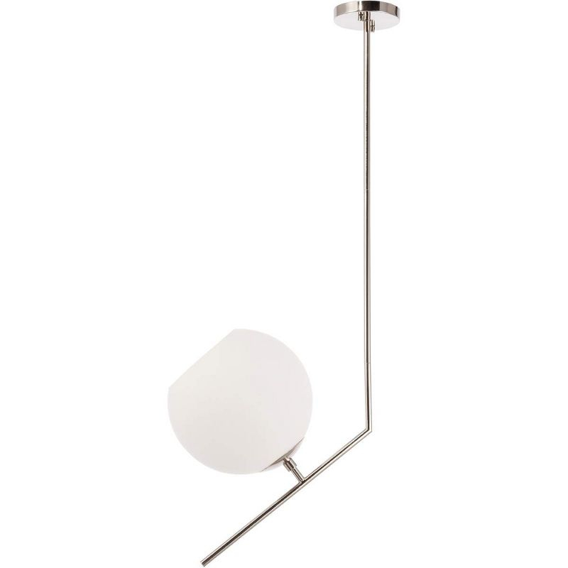 Elegant Lighting Ryland 1 light Chrome and Frosted White glass pendant