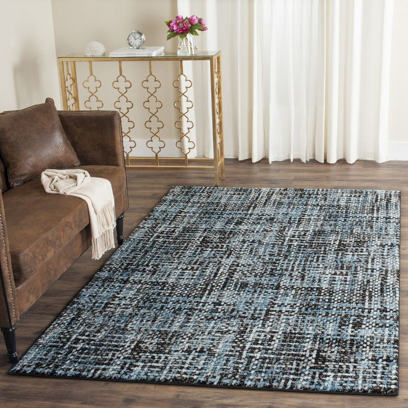 Porcello PRL6941 Power Loomed Indoor Accent Rug - 4'x6' - Charcoal/Blue - Safavieh