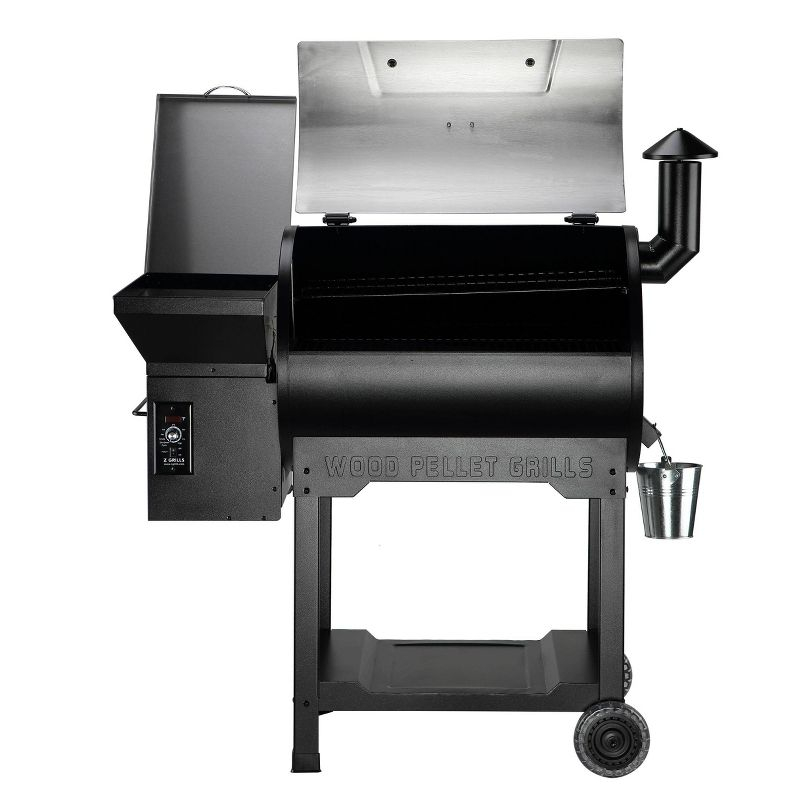 ZPG-7002B3E Wood Pellet Grill BBQ Smoker Digital Control with Cover - Silver - Z Grills