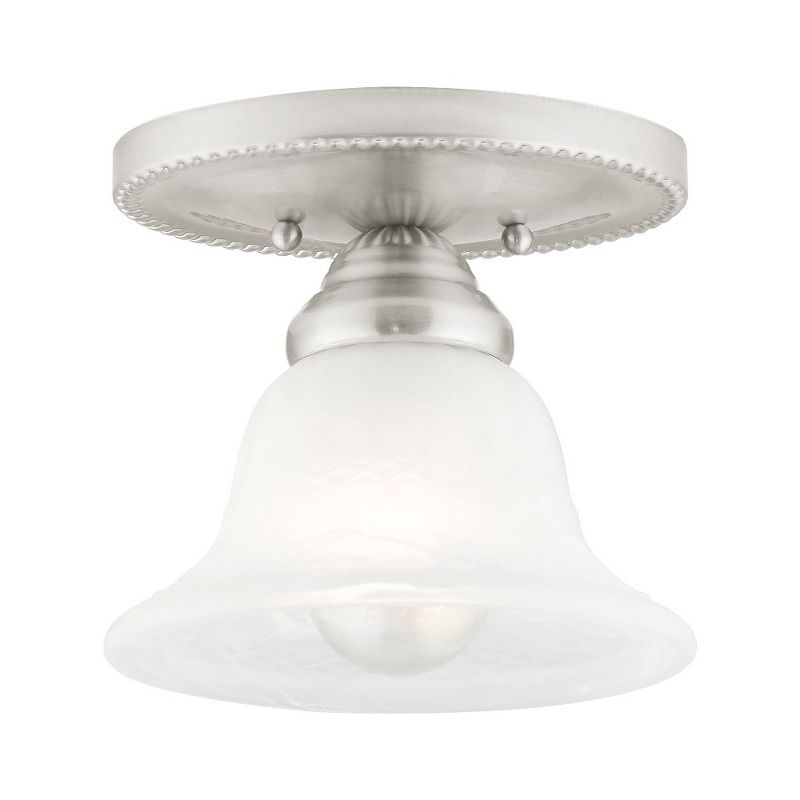 Livex Lighting Edgemont 1 - Light Flush Mount in  Brushed Nickel
