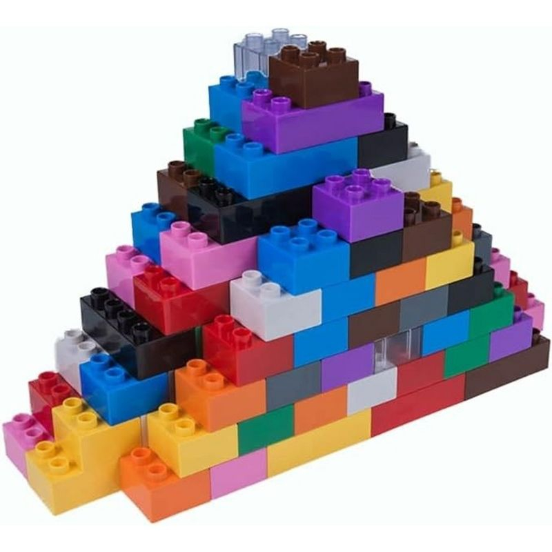 Strictly Briks Toy Large Building Blocks For Kids and Toddlers, Big Bricks Set For Ages 3 and Up, 12 Rainbow Colors, 108 Pieces