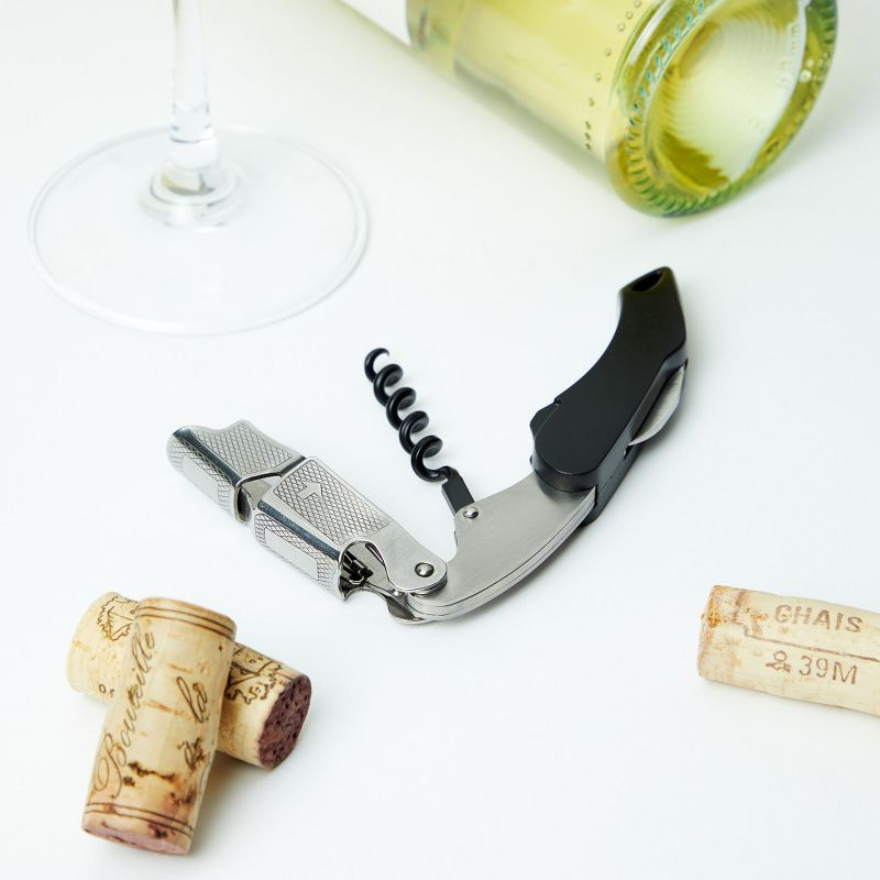 True Sommelier Waiter’s Corkscrew, Burgundy Stainless Steel Spring Loaded Wine Key