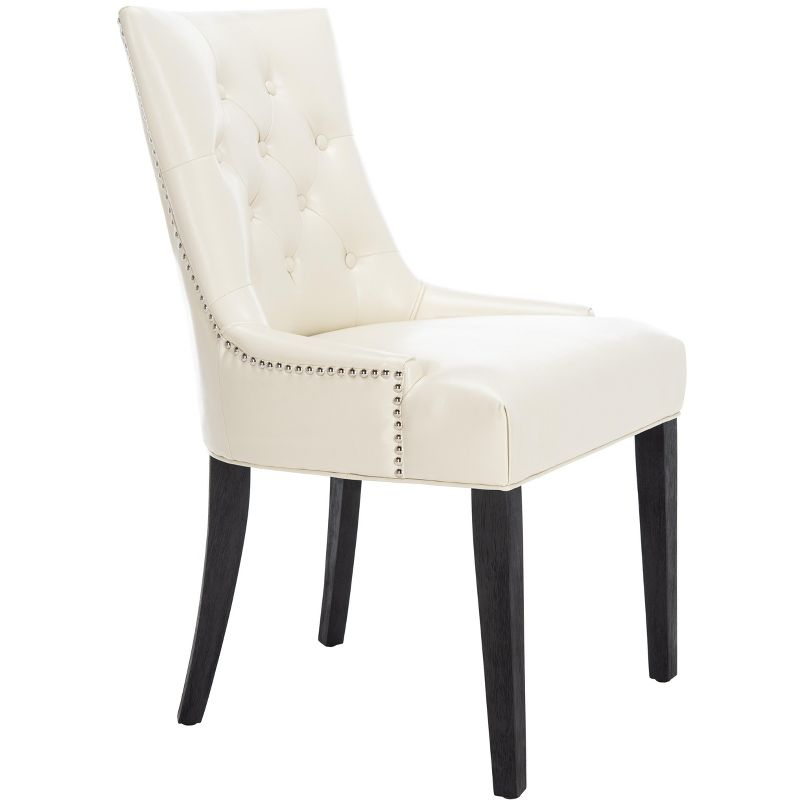 Abby 19''H Tufted Side Chairs (Set of 2)- Flat Cream - Safavieh