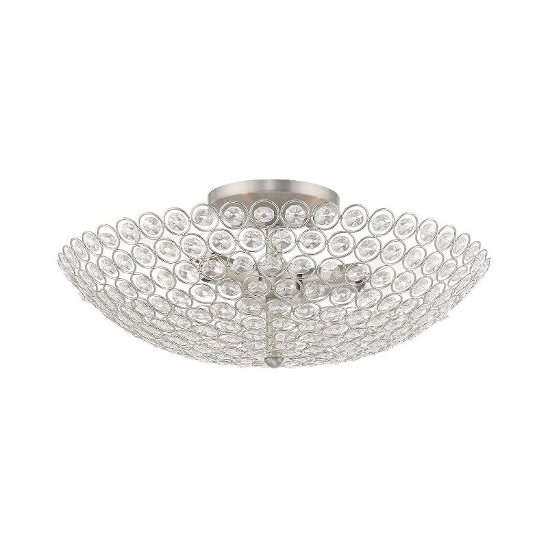 Livex Lighting Cassandra 3 - Light Flush Mount in  Brushed Nickel
