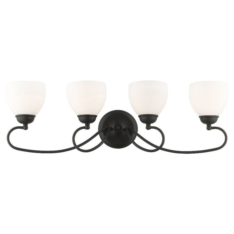 Livex Lighting Brookside 4 - Light Vanity in  Black