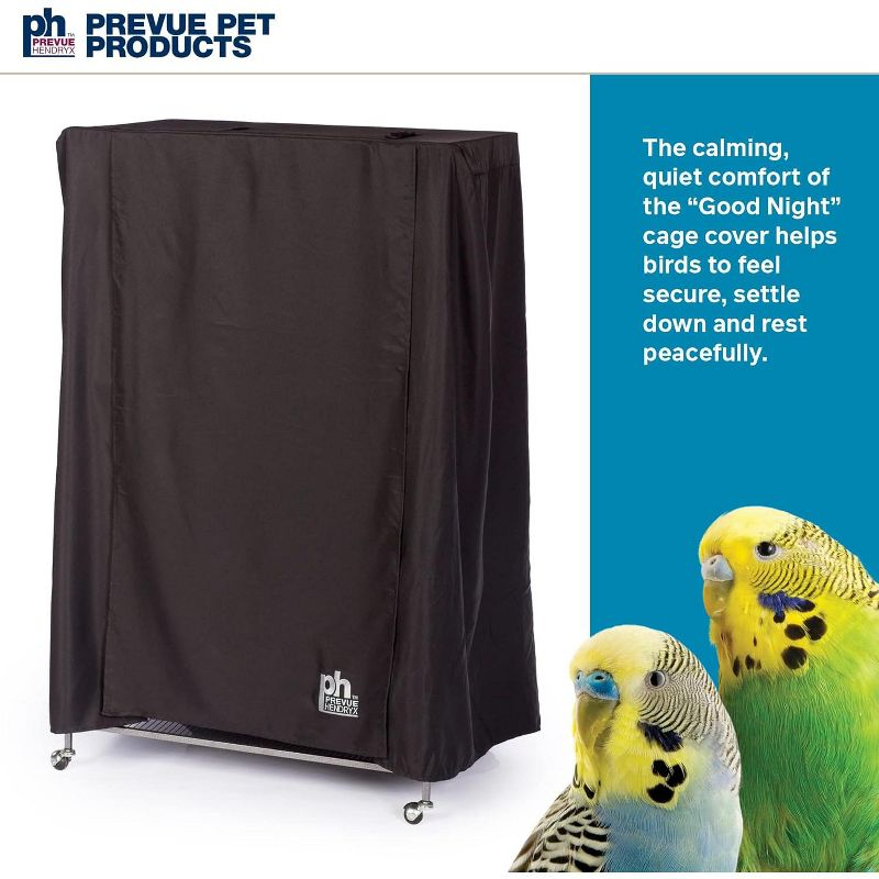 Prevue Hendryx Pet Products Good Night Bird Cage Cover, Large, Black