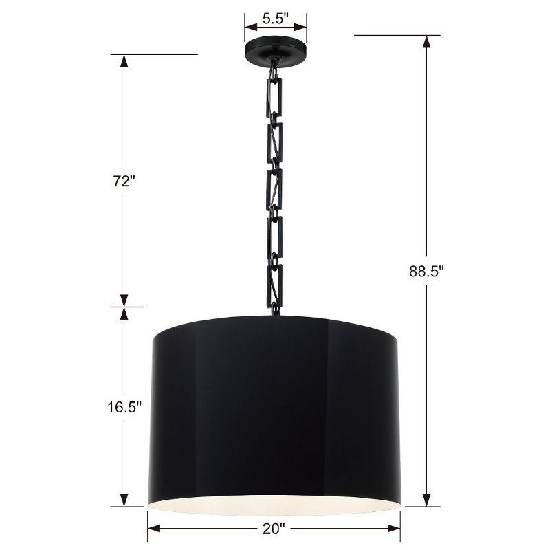 Crystorama Lighting Alston 6 - Light Chandelier in  Matte White/Antique Gold