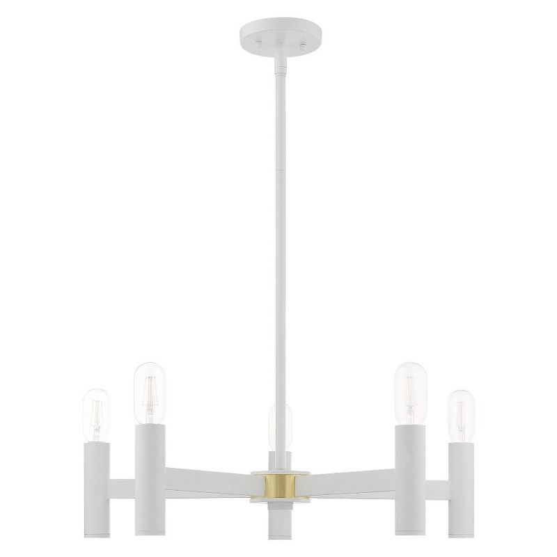 Livex Lighting Copenhagen 5 - Light Chandelier in  White