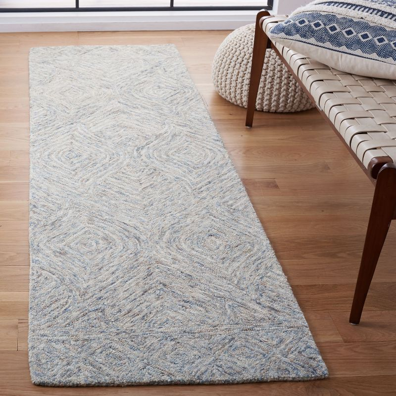 Ikat IKT703 Hand Tufted Runner Rug - Beige/Grey - 2'3"x8' - Safavieh.