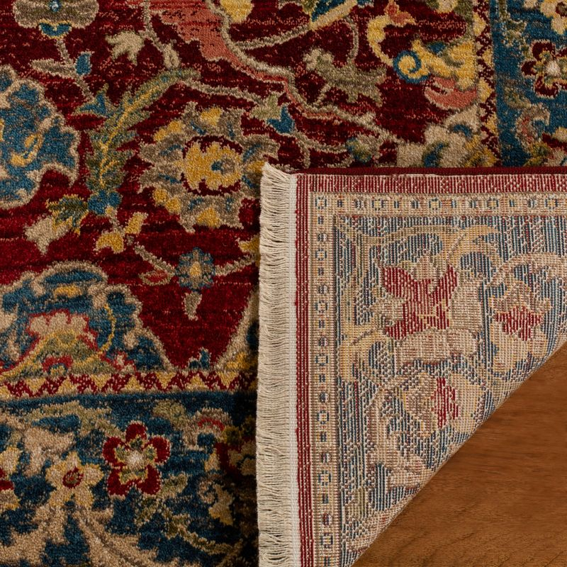 Kashan KSN307 Power Loomed Area Rug - Red/Blue - 5'1"x7'5" - Safavieh