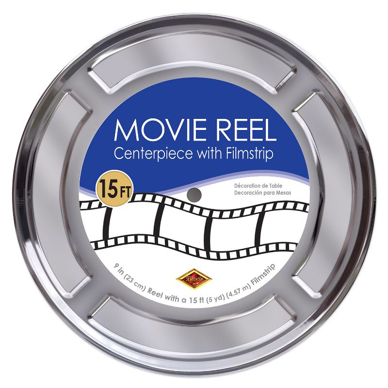 Beistle Movie Reel w/Filmstrip Centerpiece, 9", (1/Pkg) Multicolored