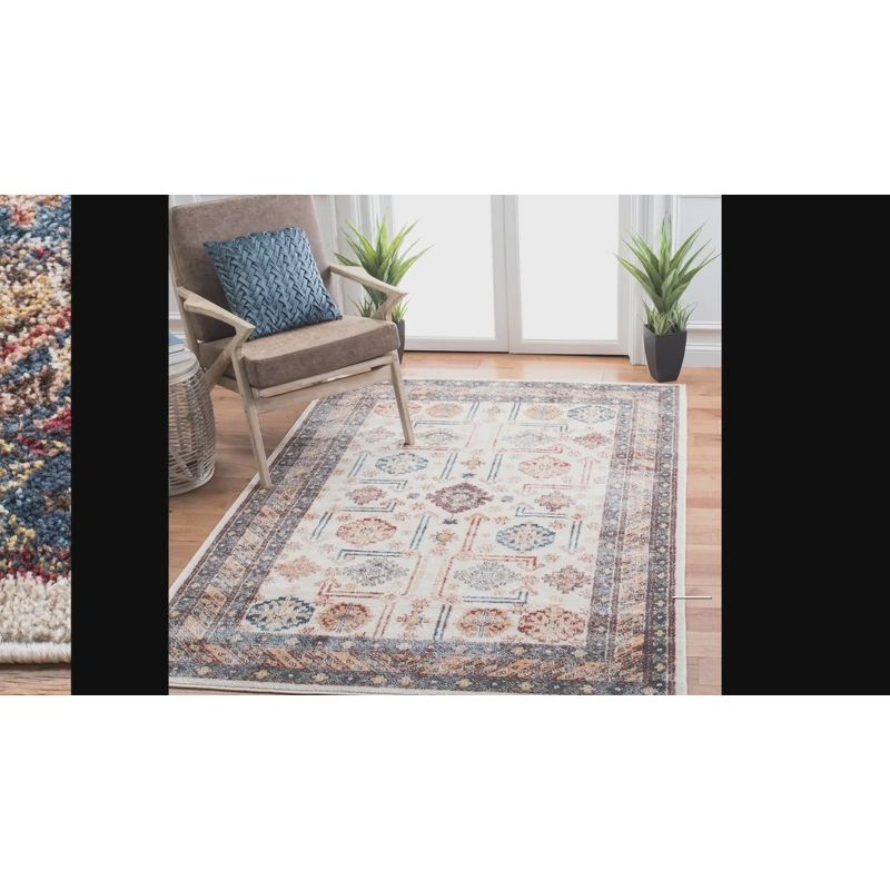 Bijar BIJ653 Power Loomed Indoor Runner Rug - Royal/Ivory - 2'3"x4' - Safavieh