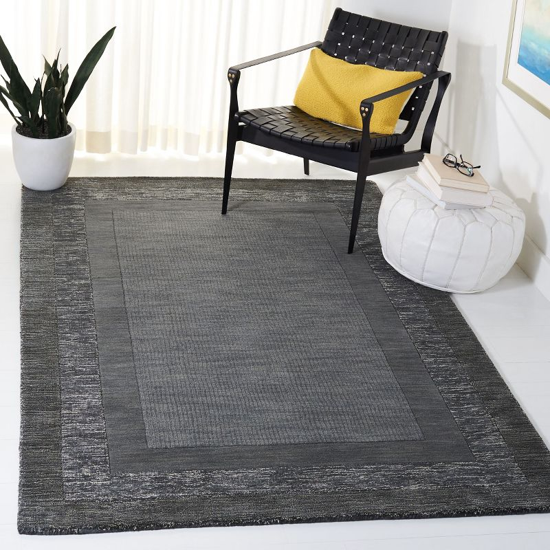 Impressions IM821 Hand Loomed Accent Rug - Charcoal/Blue - 3'x5' - Safavieh