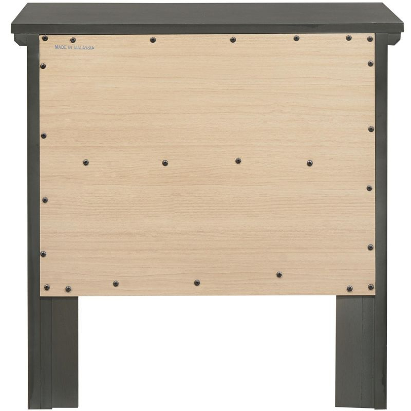 Passion Furniture Primo 2-Drawer Gray Nightstand (24 in. H x 19 in. W x 15.5 in. D)