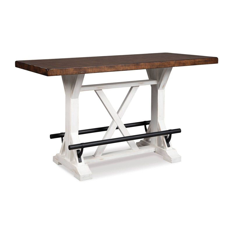 Signature Design By Ashley Casual Valebeck Counter Height Dining Table White/Brown