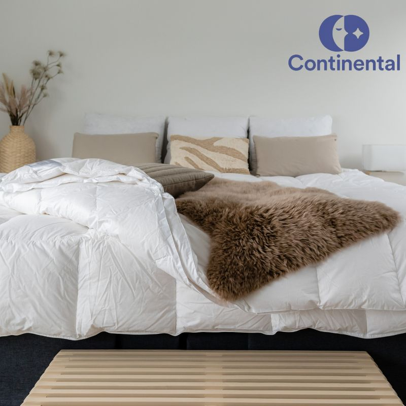 Continental Bedding - Harmony 550FP White Down Duvet Insert - Summer Weight Comforter