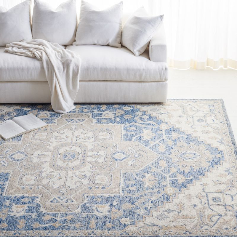 Micro-Loop MLP503 Hand Tufted Area Rug - Blue/Ivory - 8'x10' - Safavieh.