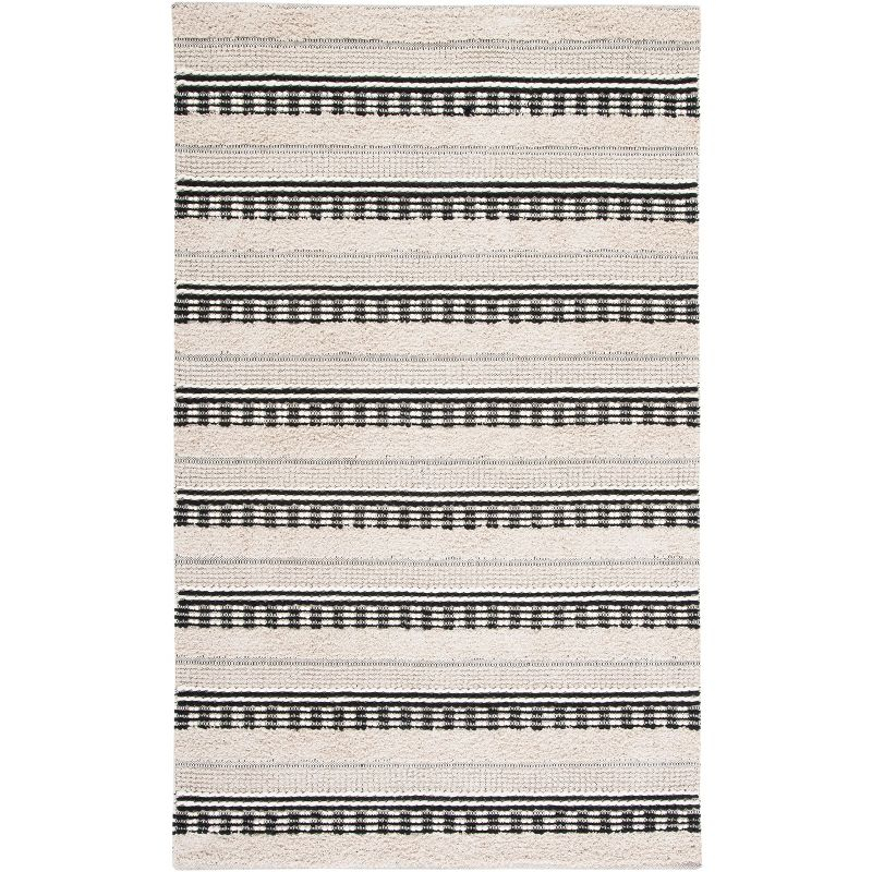 Natura NAT651 Hand Woven Area Rug - Beige/Black - 6'x9' - Safavieh.