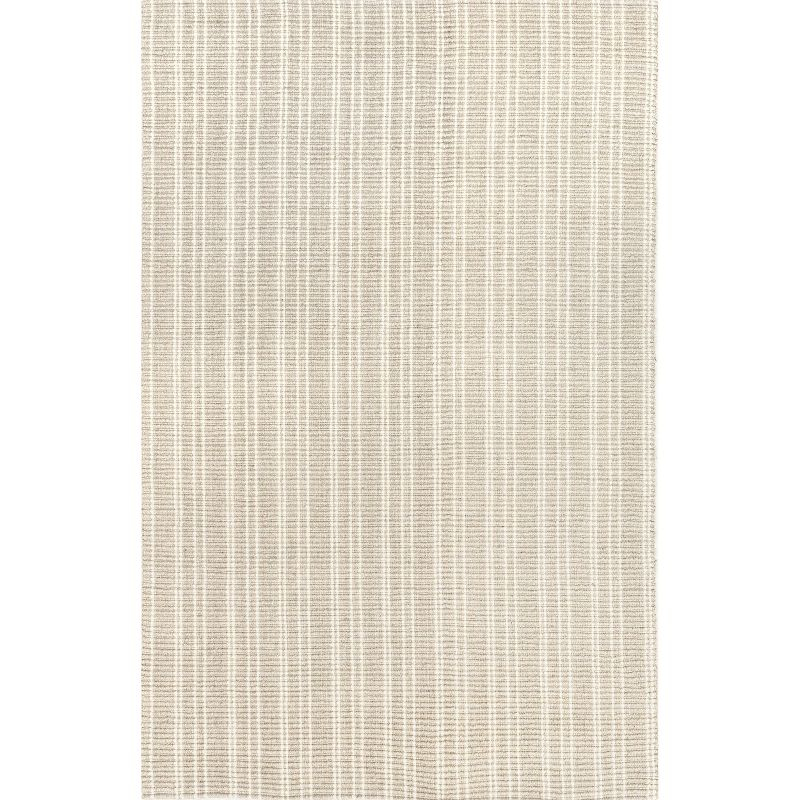 Nuloom Jolinn Striped 5x8 Wool Jute Indoor Area Rug for Dining Room Rug Neutral Rug Living Room Rug Kitchen, Natural/Ivory
