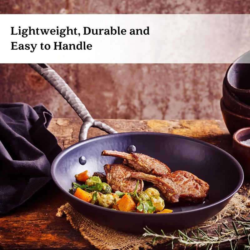 Alva Artist Carbon Steel Frying Pan Set - Premium Blue Carbon Steel Collection, Natural Nonstick Technology - Stovetop to BBQ